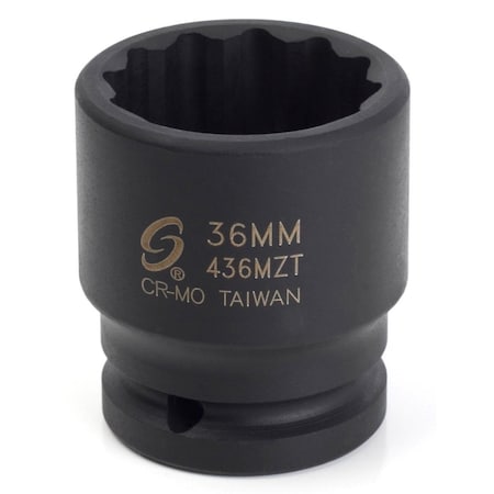 Sunex 3/4 in Drive 36Mm 12-Point Thin Wall Impact Socket 436MZT