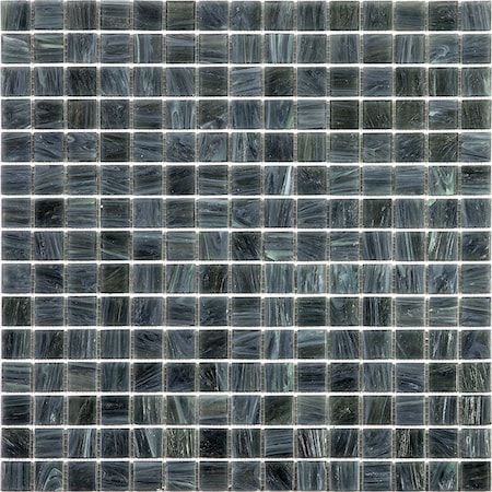 Apollo Tile Celestial 12 in. x 12 in. Glossy Cadet Gray Glass Mosaic Wall and Floor Tile 20 sq. ft./case, 20PK APLST88GR708A