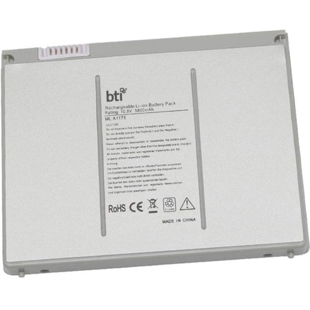 Battery Technology BTI Battery - For Notebook - Battery Rechargeable - 5800 mAh - 10.8 V DC A1175-BTI