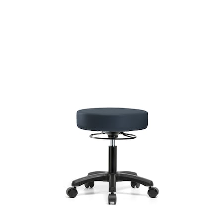 Blue Ridge Ergonomics Desk Mini-Stools, Vinyl, Casters, Navy BR-VDHMS-RG-RC-8582