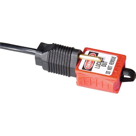 Master Lock Plug Lockout, Red, 5/16 In.D S2005