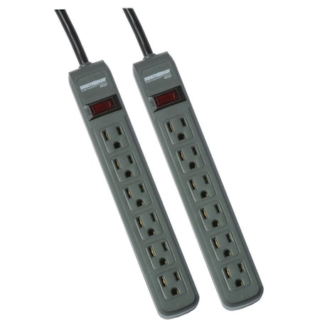 Minuteman 2-pack strips 241 Joules 3-ft cord MMS362P