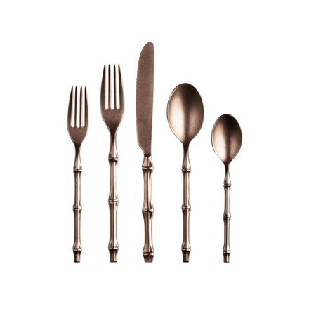 Mepra Bali Flatware Set - 20 Pieces - Pewter Bronze 101522020PB