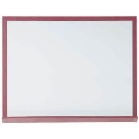 Aarco Architectural High Performance White Porcelain Markerboard w/ Wood Grained Aluminum Trim 420WD4860