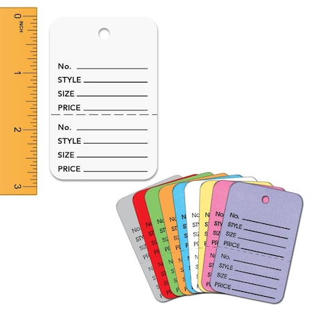 Specialty Store Services Green Large Perforated Tags, 1 3/4in. X 2 7/8in. 5910GN