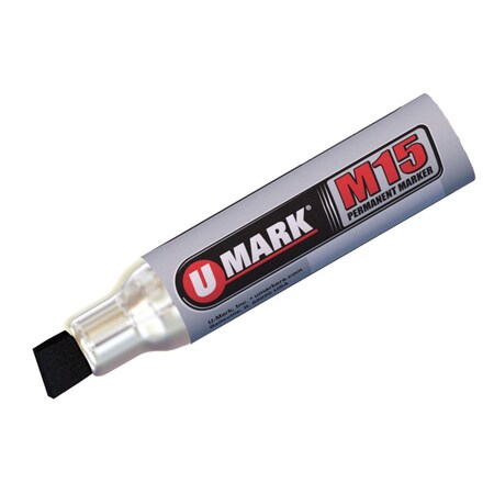 U-Mark Permanent Marker, Broad Tip, Black, PK12 11501