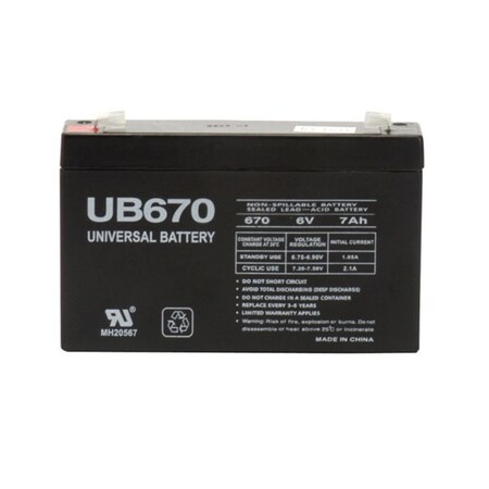 Black Lightning 86454 UB670 6V 7A SLA Battery BL3310131