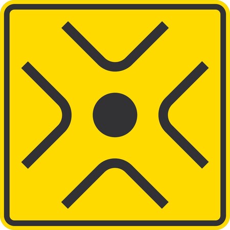 Lyle Circular Intersection Symbol, 36x36, Non-Reflective, Yellow G-16440-NA_36x36