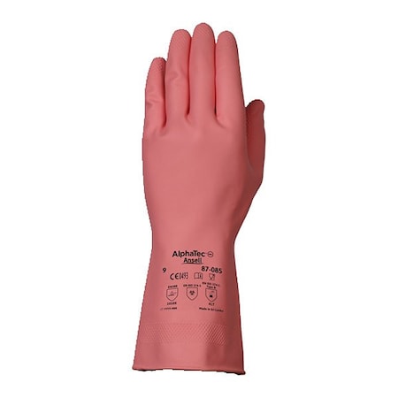 Ansell Chemical-Resistant Gloves, Beaded Cuff, PR 87-085