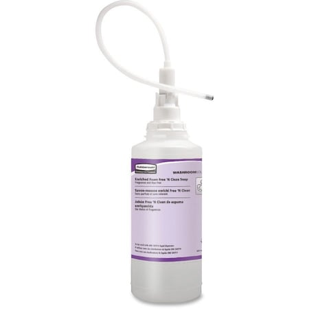 Rubbermaid Commercial One Shot Foam Free 'N Clean Soap, 27.05 fl oz, Hand, Multicolor, pH Balanced, Fragrance-free, 4PK 750389