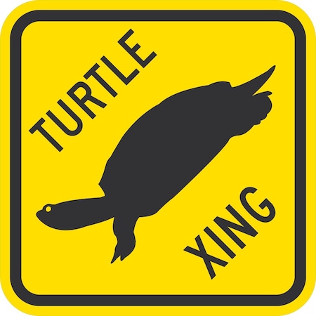 Lyle Turtle Xing (w/graphic), 12x12, Engineer Grade, Yellow G-1987-EG_12x12