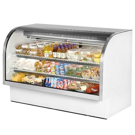 True Refrigeration Deli Case, 47 3/4 in H, White TCGG-72-HC-LD