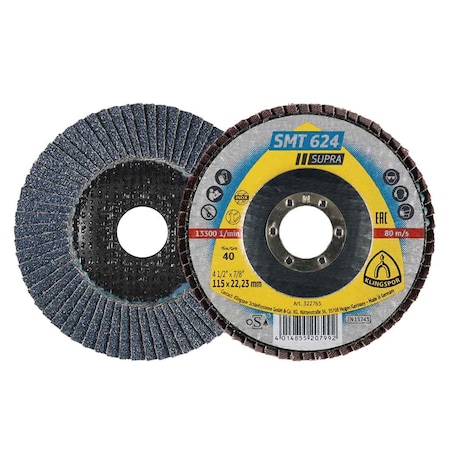 Klingspor SMT Flap Disc 624 4-1/2" 36 Grit, 10PK 624036115022