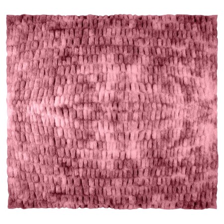 Lavish Home Oversized Ruched Faux Fur Blanket Plush Polyester Faux Fur Queen-Size Throw for Sofas & Beds HT-THROW1-PNK