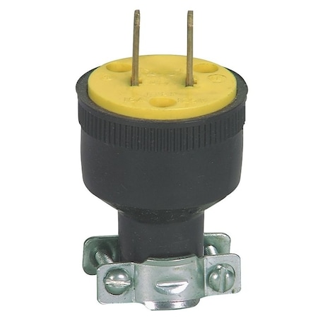 Eaton Wiring Devices Straight Blade Plug, 1-15P, 15 A, 125V AC, 2 Pole, Screw Terminals, Non-Grounded 1723-BOX