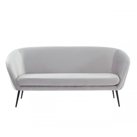 Homeroots 75" Light Gray Sofa With Black Legs 480908