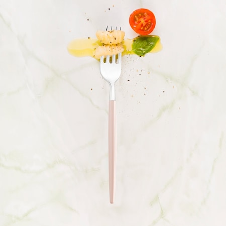 Smarty Had A Party Silver with Pink Handle Moderno Disposable Plastic Dinner Forks 240 Forks, 240PK 9320-SPF-CASE