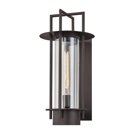 Troy Lighting Carroll Park 1 Light Wall Sconce 10.25 In. Textured Bronze B6812-TBZ