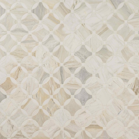 Msi Athena Gold Lola 10.25 in X 10.25 in Polished Marble Mesh Mounted Mosaic Tile, 10PK ZOR-MD-0588