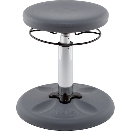 Kore Design Kids Adjustable Standard Wobble Chair for Schools, Classrooms, 14-19in tall, Active Seating, Grey 803924