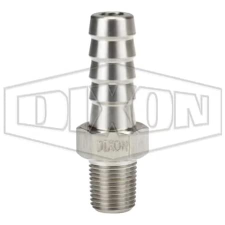 Dixon Insert, 1/8 x 3/8 in, MNPT x Hose Barb, 316 SSss Steel RN31