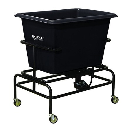 Royal Basket Trucks Scale Cart, Blk, Polyurethane G06-BKX-STA-3UNN