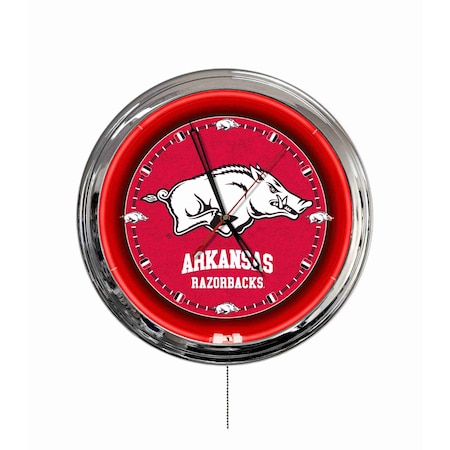 Holland Bar Stool University of Arkansas 16 LED Wall Clock ClkL16