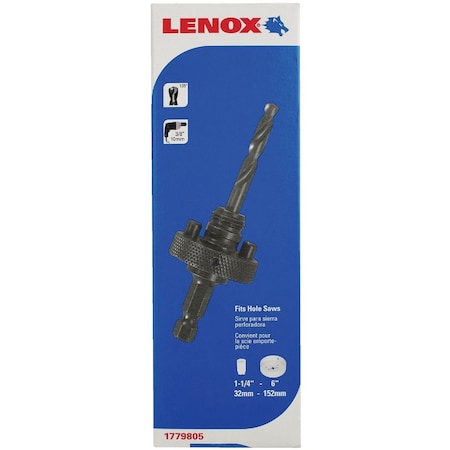 Lenox 3/8'' Hex Shank Hole Saw Mandrel with 3-1/4'' Pilot Drill Bit 1779805