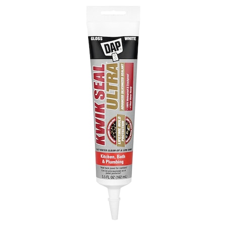 Kwik Seal Ultra 5.5 Oz Dap White Premium Siliconized Sealant 18914