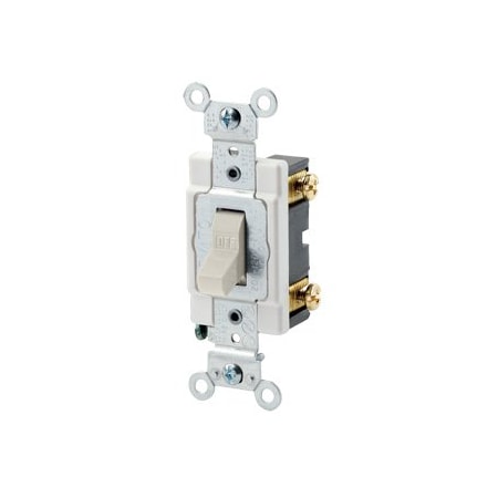 Leviton Toggle Switch, 20 Amp, 120/277 Volt, Light Almond CSB1-20T