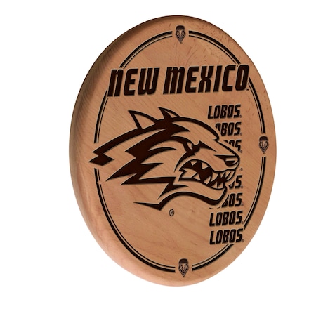 Holland Bar Stool Co University of New Mexico 13" Laser Engraved Solid Wood Sign WSgnLNatNewMex