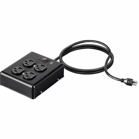 Monoprice Power Strip, Surge, 5-15R, 5-15P, 6 ft., Black 35099
