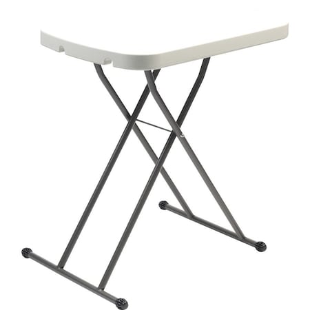 Iceberg IndestrucTable Classic Small Space Folding Table, Platinum Granite Top, 18 in W x 25.5 in L 65499