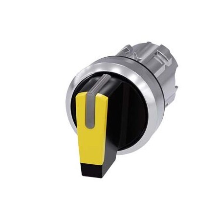 Siemens Selector switch, illuminable, 22 mm, round, metal, shiny, yellow 3SU1052-2BL30-0AA0