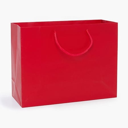 Nashville Wraps Red Matte Gift Bags, Medium 13x5x10, 100PK MTMBRE