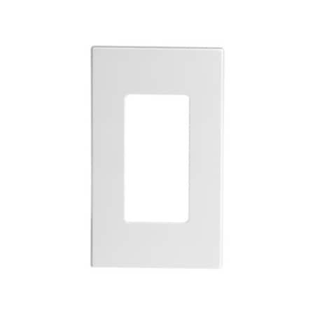 Leviton Decora Wallplate, Screwless, Standard Size, Gang 1, Ivory 80301-SI