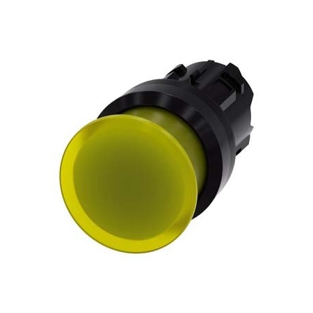Siemens Illuminated mushroom pushbutton, 22 mm, round, plastic, yellow, 30 mm 3SU1001-1AD30-0AA0