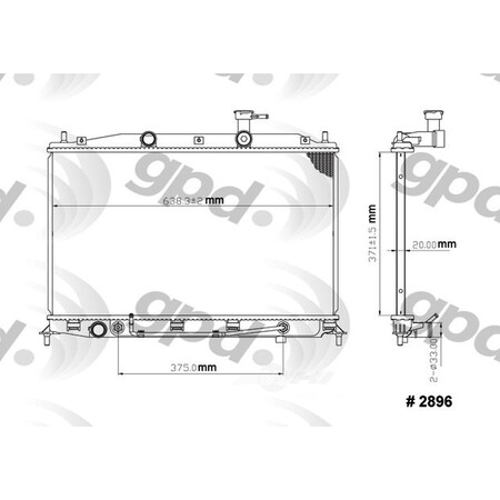 Global Parts Distributors Radiator 2896C