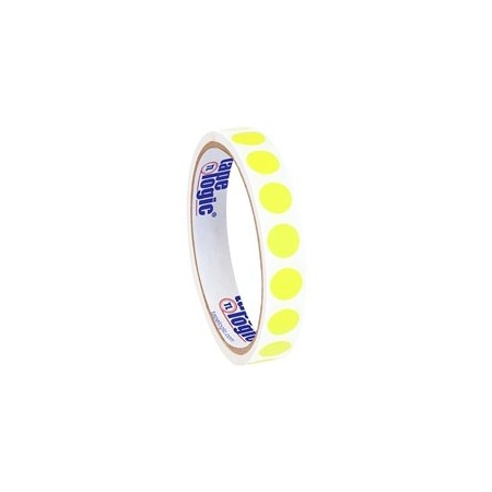 Bubblefast 1/2'' Fluorescent Yellow Inventory Circle Labels BFDL690L