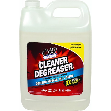 Oil Eater Cleaner/Degreaser, Water-based Parts Washer, Bottle, 1 gal, Nonflammable, Clear AOD1G35437