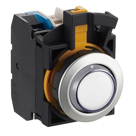 Idec Illuminated PB 22MM 2NO+2NC Whte 24V Met CW4L-M2E22Q4PW