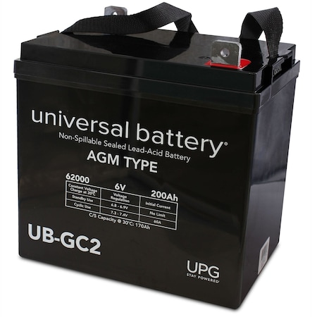 Upg Sealed Lead-Acid Battery, 6V, Lead Acid Chemistry 45966