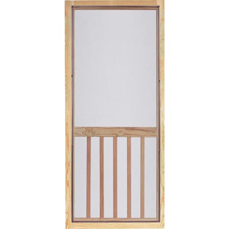 Screen Tight Timberline 32'' Wx81'' Hx1'' Thick Pressure Treated Wood Screen Door WTIM32PTH