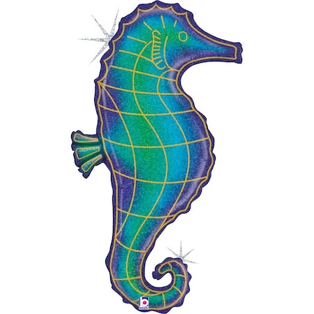 Loonballoon SEAHORSE Sea Horse Hawaii Luau Beach Tropical Ocean Pool Party 36in. nursace-B01FTXNM6Q