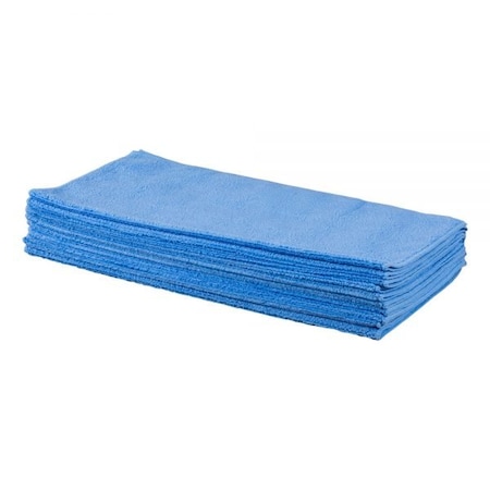 M&B Absorbents Microfiber Cloths, 16 in.x16 in. Blue, 180PK AM915107 Blue