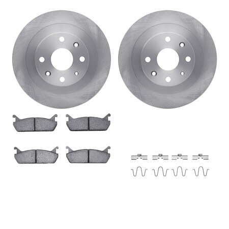 Dynamic Friction Co DFC Brake Rotor with 5000 Brake Pads and Hardware Kit 6512-54233