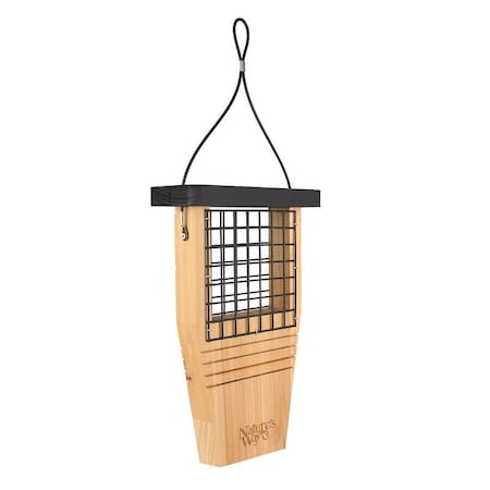 Natures Way Bird Feeder, Tail-Prop, Cedar/Steel, Multi-Color, 14 in H, Hanging Mounting CWF1