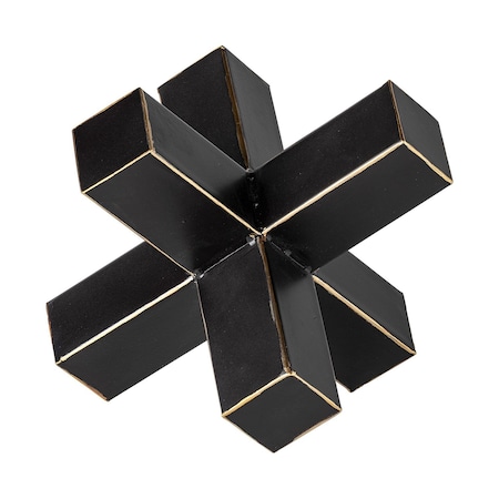 Homeroots 8" Black Metal Tabletop Sculpture 392519