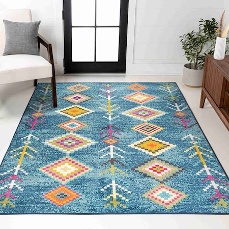 Jonathan Y Tribal Love Geometric Dark Blue/Multi 8 ft. x 10 ft. Area Rug MOH105A-8