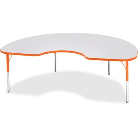 Jonti-Craft Berries Kidney Activity Table, 48 in. x 72 in., E-height, Freckled Gray/Orange/Gray 6423JCE114